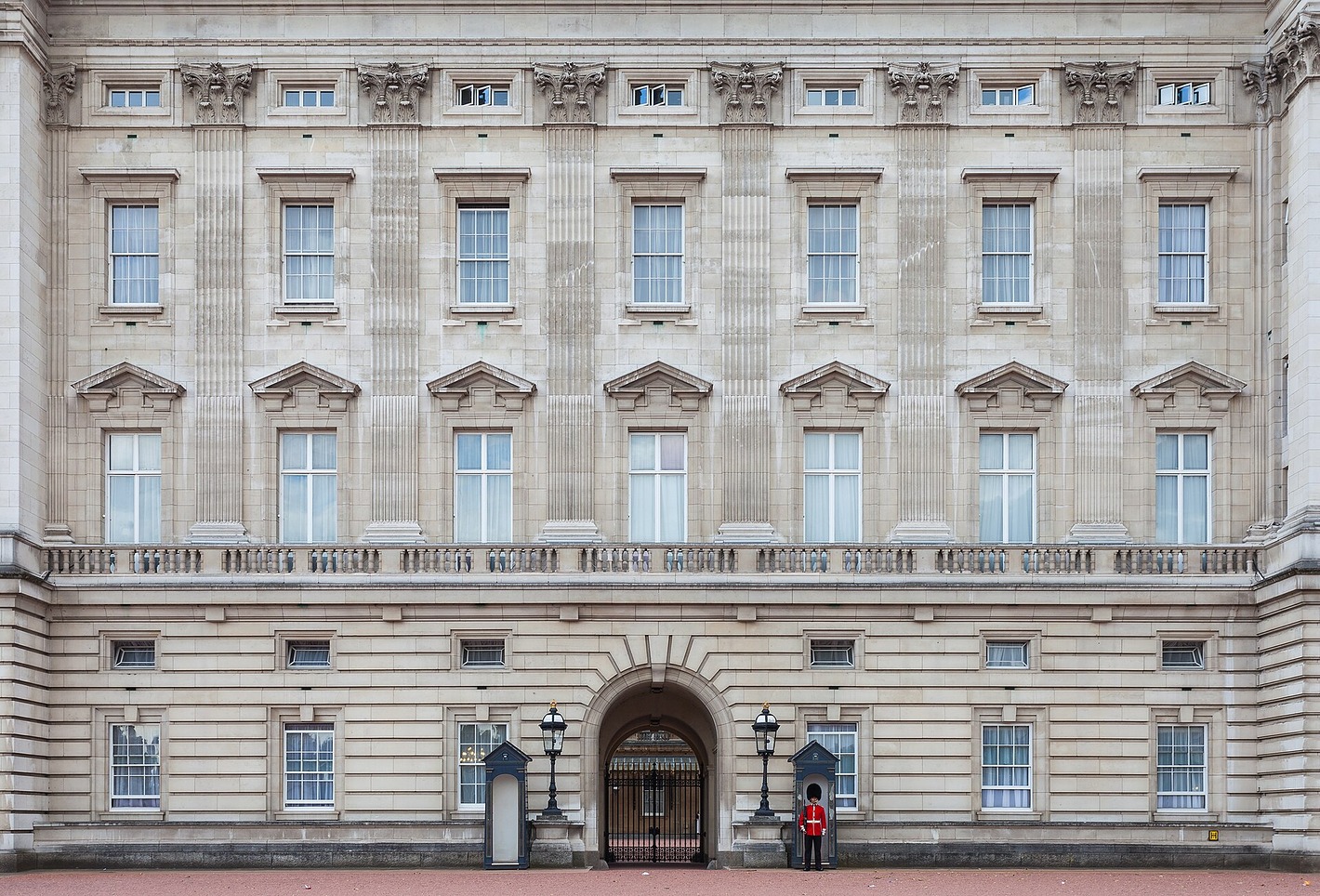 Facade of Buckingham Palace, London
