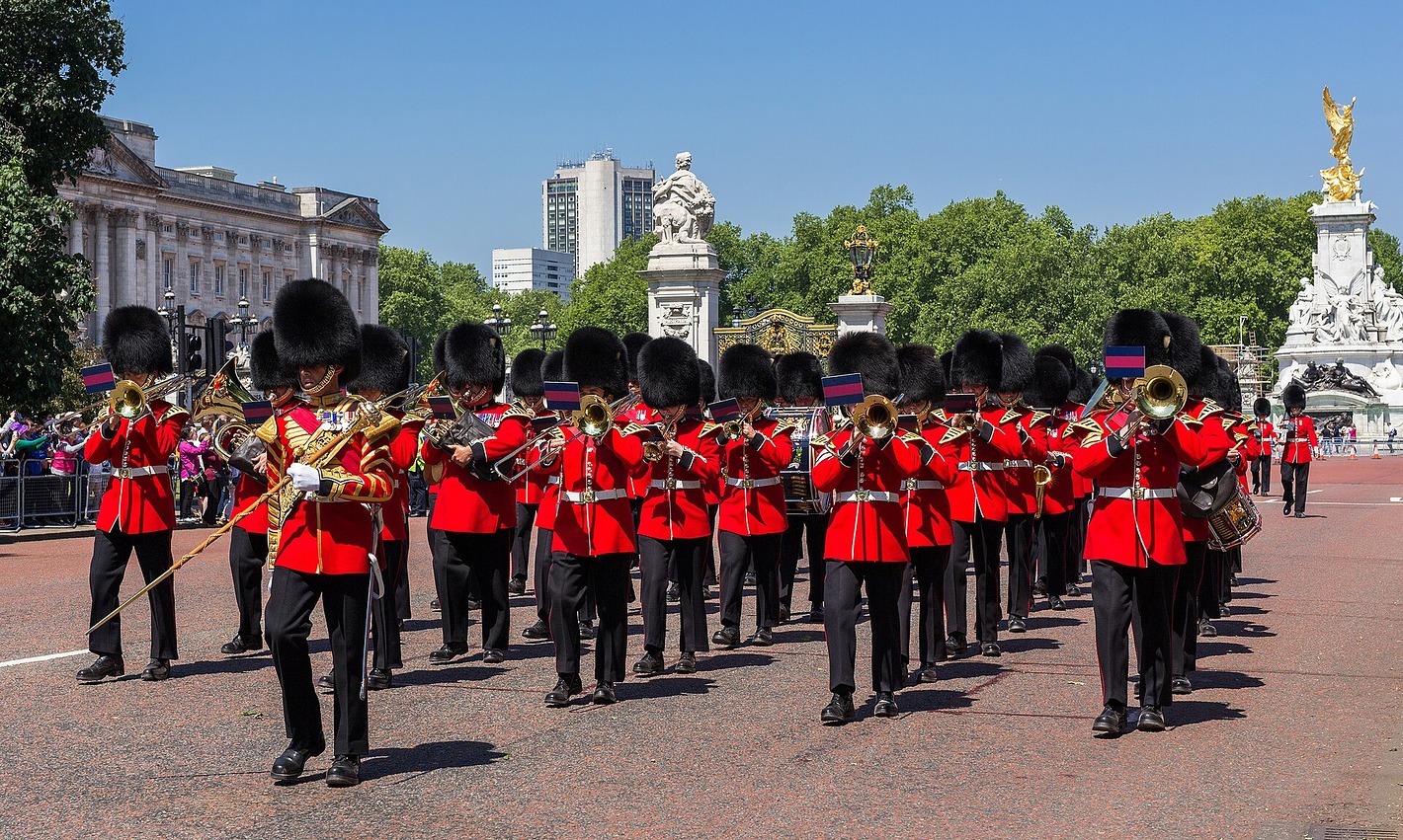 Band of the Welsh Guards performing at Buckingham Palace